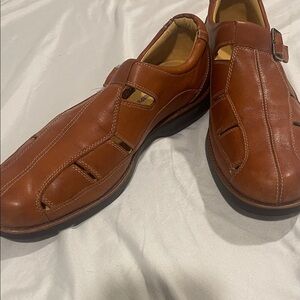 Johnston & Murphy Tan Leather Sandals